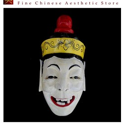 貴州漢民族 儺戯仮面 中国インテリア ウォール装飾 儀式ダンス 100%ウッド クラフト 民族アート#122 1枚目の画像