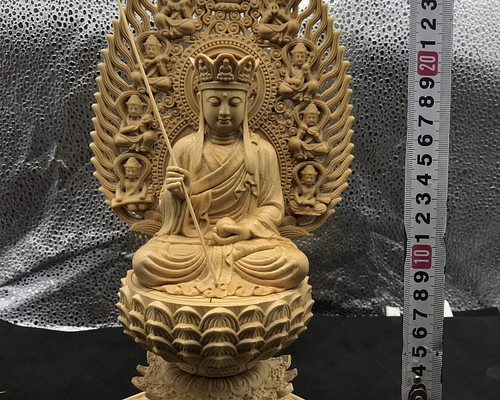 地蔵王菩薩 仏教工芸品 精密細工 木彫仏像 供養品