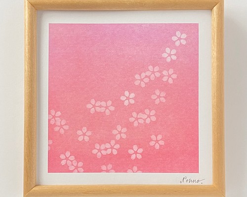 『 桜のパステルアート ピンク 』 パステルアート原画 絵画