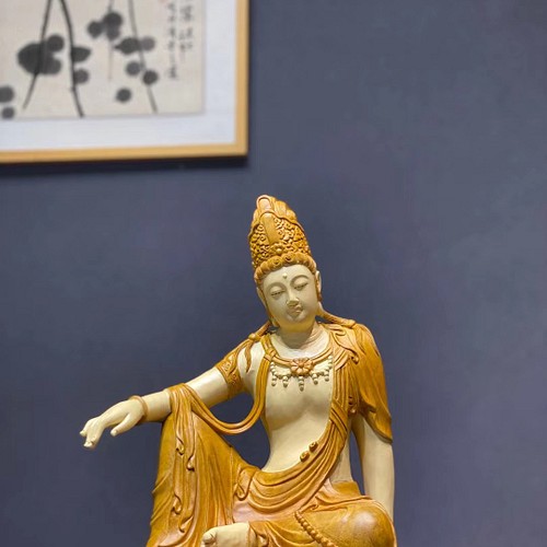 大迫力 自在観音 仏教美術 職人手作り 木彫仏像 観音菩薩造像 仏教工芸