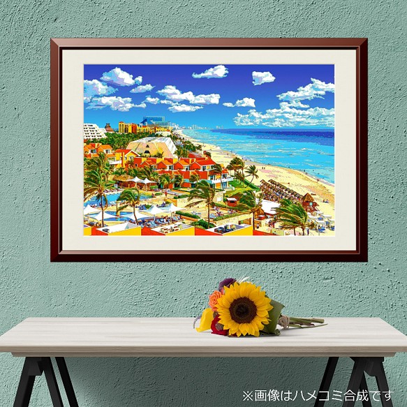 【アートポスター】メキシコ カンクンのビーチ（作品No.351） 1枚目の画像