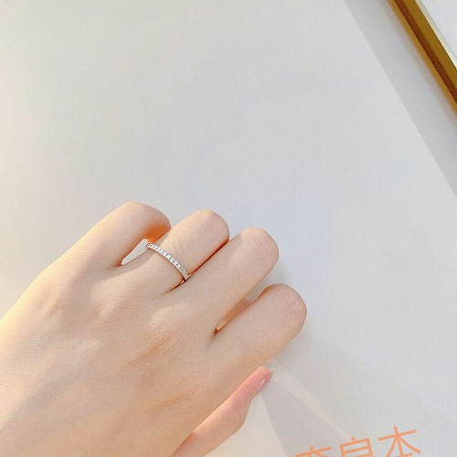 【美品】高品質 華奢 pt950ダイヤモンド指輪