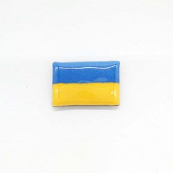 H様むけ【売上50%寄付】ウクライナ国旗の七宝焼ピンブローチ[受注生産] 1枚目の画像