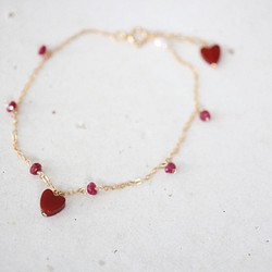 14KGF ruby redheart　bracelet [kgf3995] 1枚目の画像