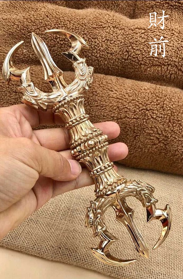 完売】 チベット密教法器 四大明王 三鈷杵 金鋼杵 真鍮製 vajra 仏教