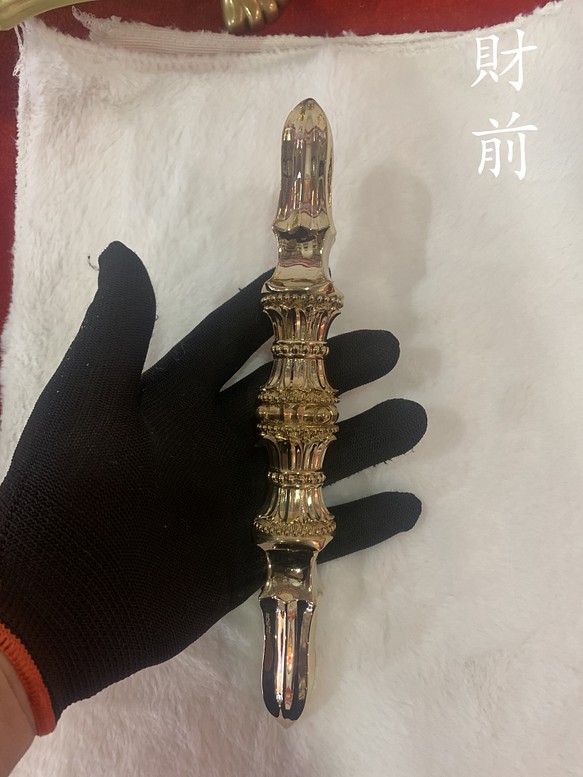 チベット密教法器 四大明王 独鈷杵 金鋼杵 真鍮製 vajra 仏教 23cm