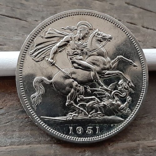 イギリス ジョージ6世 クラウン貨 1951年 白銅貨 Festival of