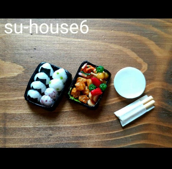 ﾐﾆﾁｭｱﾌｰﾄﾞ3～4人前二段弁当③ 樹脂・レジン su-house6 通販｜Creema