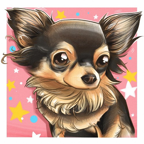 似顔絵【ペット】オーダーメイド 犬 イラスト 似顔絵ショップHIROKIPO 