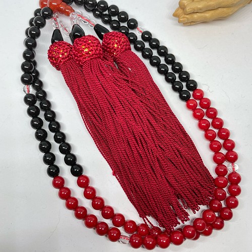 全宗派共通✳︎本式108珠念珠✳︎染め赤珊瑚✳︎数珠