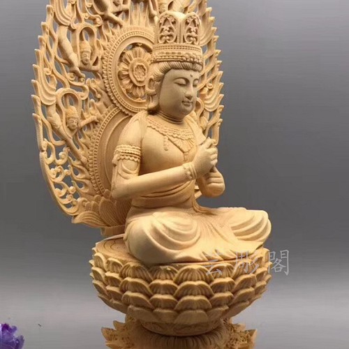 大日如来 供養品 精密細工 木彫仏像 仏教工芸品 彫刻 芸彫閣 通販 