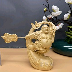 布袋様  七福神  仏教工芸品   木彫仏像  極上品 置物 1枚目の画像