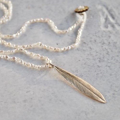 Olive leaf necklace [P072K10YG(NS)] ネックレス・ペンダント atelier