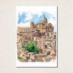 水彩画ポストカード10枚セット〈街の風景2〉 1枚目の画像