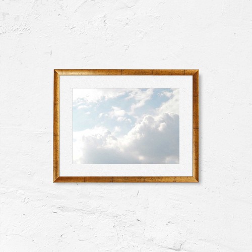 夏の空 雲模様の背景 白い雲 積雲 わたぐも 輝く雲 ポスター 写真 グラフィック Artprint Prese 通販 Creema クリーマ ハンドメイド 手作り クラフト作品の販売サイト