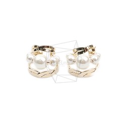 ERG-2059-G【2個入り】パールラウンドイヤーカフ/Pearl Round Earcuffs Earrings 1枚目の画像