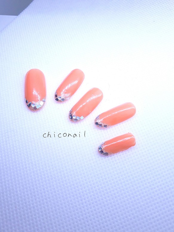 キラキラシンプルネイル ネイルチップ ネイルシール Chiconail 通販 Creema クリーマ ハンドメイド 手作り クラフト作品の販売サイト