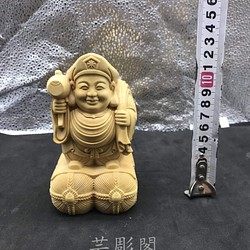 極上品 大黒天 木彫仏像 置物 木工細工 仏教工芸品 彫刻 芸彫閣 通販｜Creema(クリーマ)