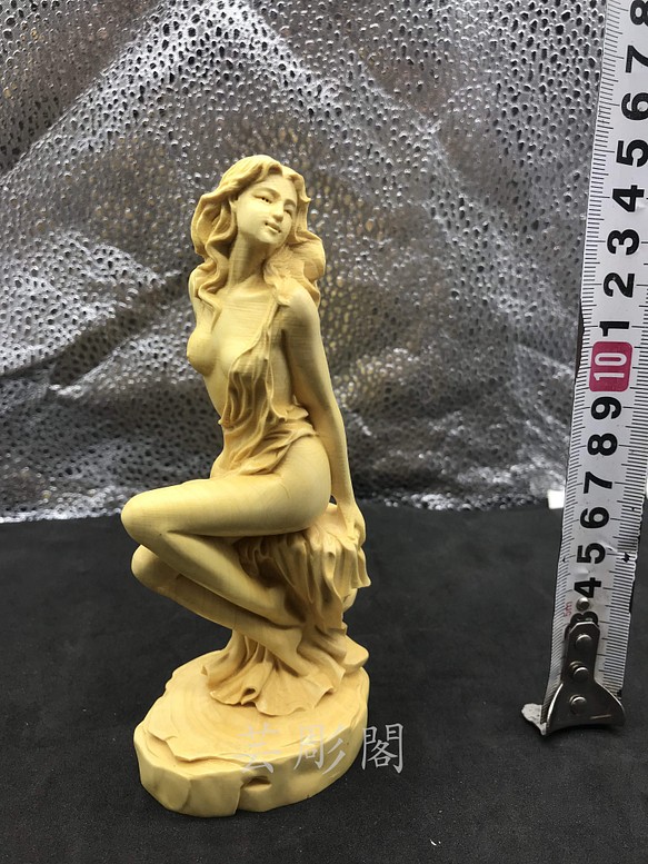 彫刻工芸品 美女女神 裸婦像 木工細工 置物 彫刻 芸彫閣 通販｜Creema