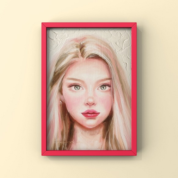 油絵・ポストカードサイズ- Angelica - 1枚目の画像