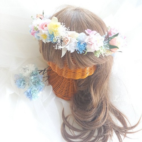 オーダー♡花かんむり 髪飾り ヘッドドレス ブーケ