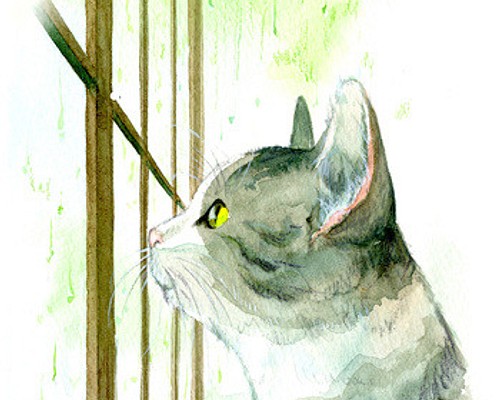 窓の外の雨を眺める猫の横顔 イラスト 版 2l版 イラストのみ2枚 イラスト くみこ 通販 Creema クリーマ ハンドメイド 手作り クラフト作品の販売サイト