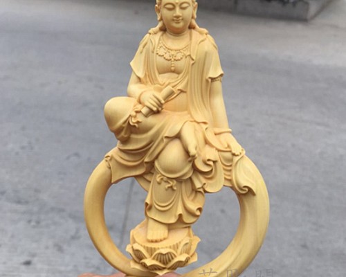 極上品 自在观音菩萨 仏教工芸品 仏教美術 木彫仏像