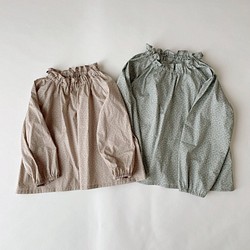 90〜120size】リトルマーガレット＊スタンドフリルスモック 子供服