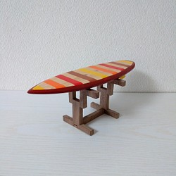 ミニチュア木製サーフボード 1枚目の画像