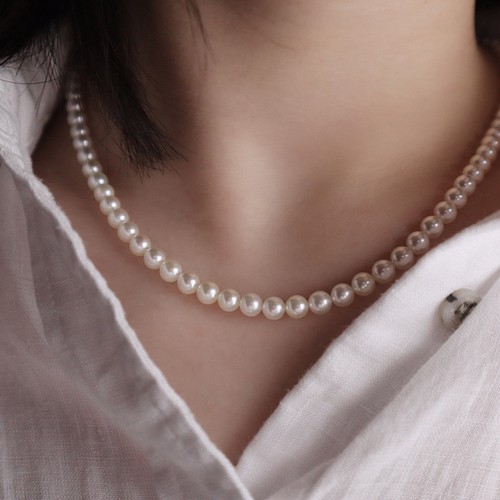 アコヤ真珠 真珠ネックレス 重ね付き 5.0-5.5mm 女子会 卒園式 入学式