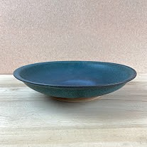 ターコイズブルー大皿 1枚目の画像