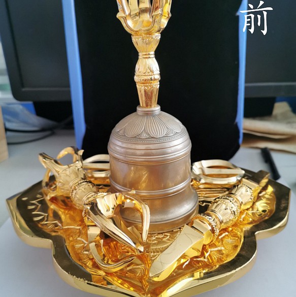 チベット仏教法器 真言宗 小独鈷杵 金剛杵 真鍮製 vajra 8.1cm