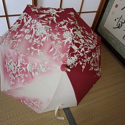 ぼかしの着物から日傘（傘袋付き） 1枚目の画像