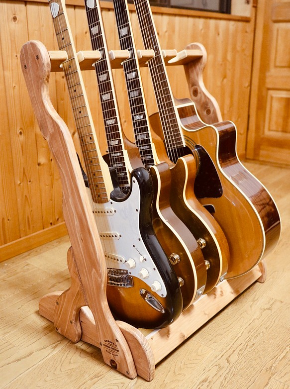 木製ギタースタンド