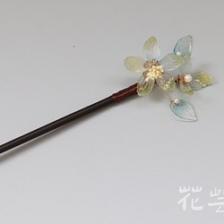 木製 簪花 ハンドメイド　かんざし 超仙 1枚目の画像