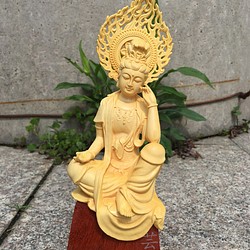 極上品 自在観音菩薩 仏教工芸品 木彫仏像 供養品