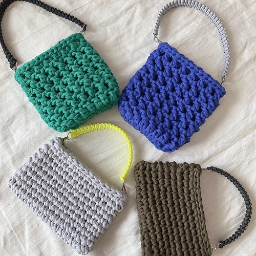Crochet bag ※ハンドル部分（パラコードストラップ）は別売りです 