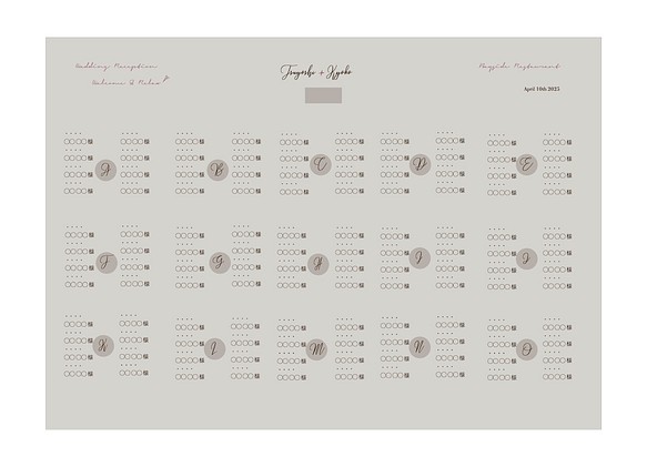 席次表データ＋ショートムービー：seating list data with