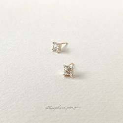 【SV925+K10】Salt : Pierced Earrings 1枚目の画像
