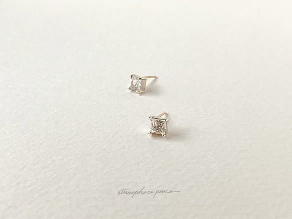 【SV925+K10】Salt : Pierced Earrings 1枚目の画像