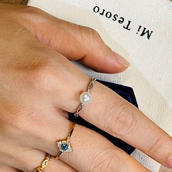 Mi Tesoro シルバー925 淡水真珠指輪/日常珍愛款-珍珠馬眼戒指 第1張的照片