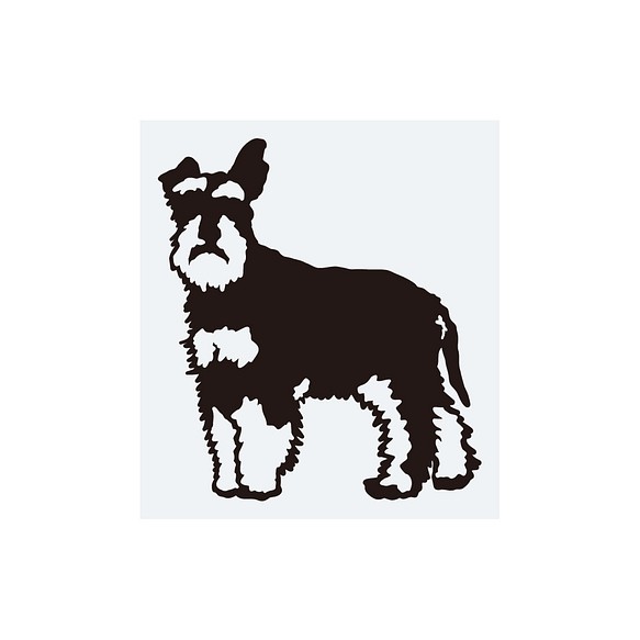 犬ステッカー ミニチュアシュナウザー1 シール ステッカー Puikko 通販 Creema クリーマ ハンドメイド 手作り クラフト作品の販売サイト