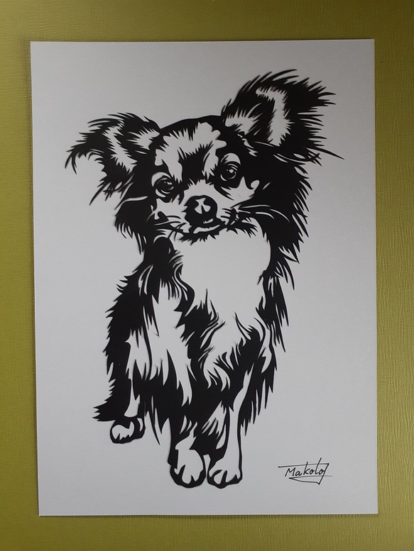 ペット 切り絵 オーダーページ オーダーメイド 募集 犬 猫 蝶 シルエット-