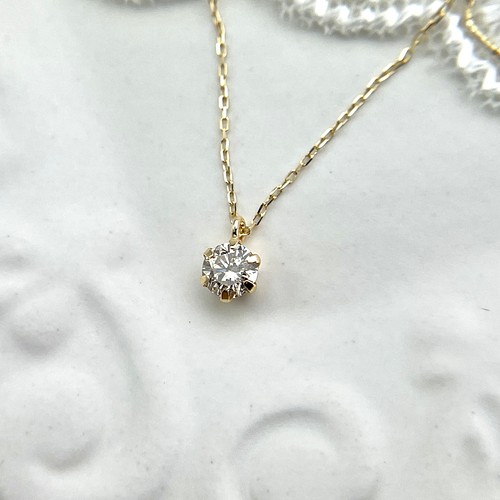 ひとつぶダイヤ～ K18YG 0.20ct ダイヤモンド ネックレス ネックレス