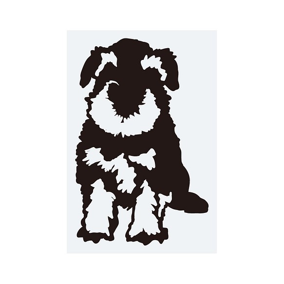 犬ステッカー ミニチュアシュナウザー2 シール ステッカー Puikko 通販 Creema クリーマ ハンドメイド 手作り クラフト作品の販売サイト