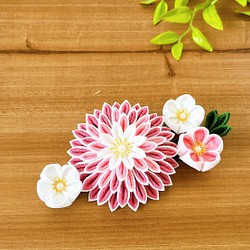 つまみ細工 髪飾り 藤の花 ヘアアクセサリー つまみ細工 華蔵 hanakura 