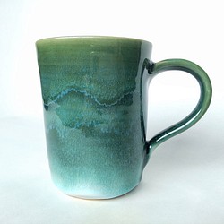 エメラルドグリーンのマグカップ（大きめ）【父の日】 1枚目の画像