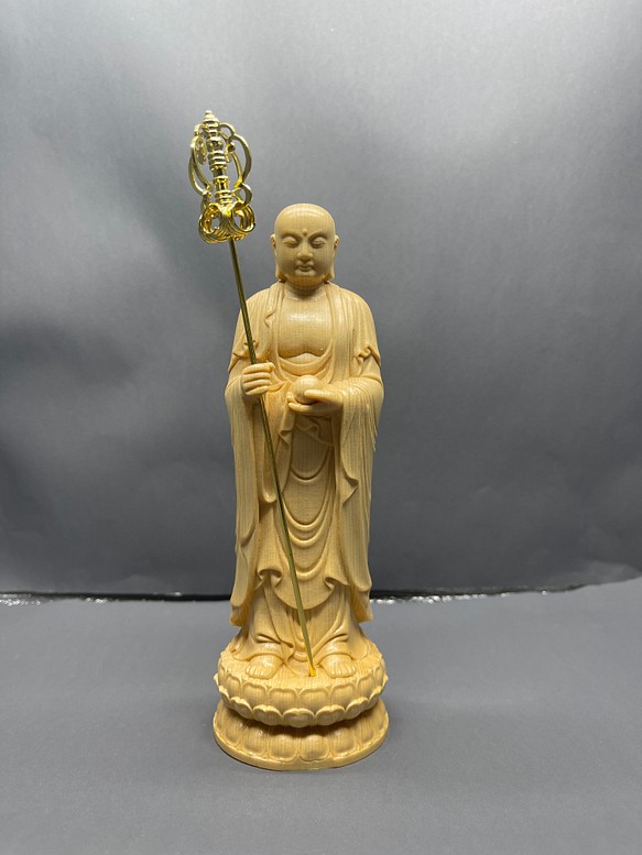 極上品 地蔵菩薩 地蔵菩薩像 供養品 木彫仏像 細工精彫 災難除去 仏教