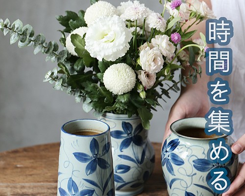 時間を集める】☆ レトロ 禅意 陶器 の花瓶 手作り 茶席の置物