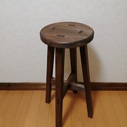 木製スツール　高さ58cm　丸椅子　stool 1枚目の画像